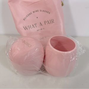 Odeme Silicone Wine Glasses (Set of 2) in Pink